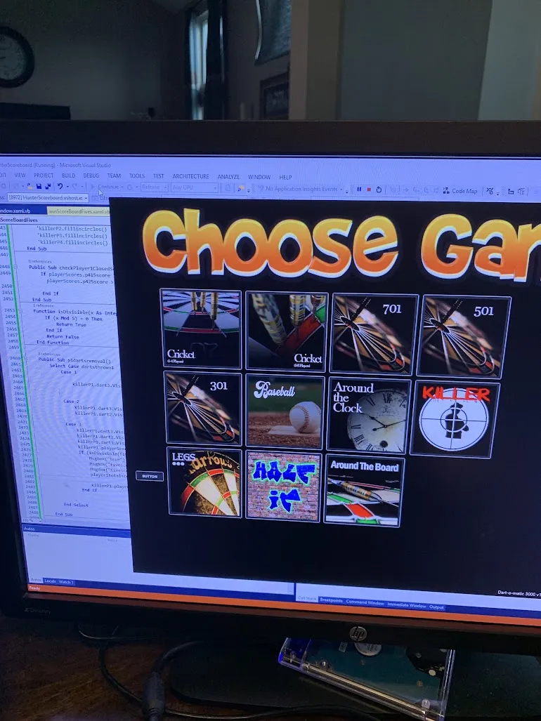 Early dart games created during the development of Foxhole Social